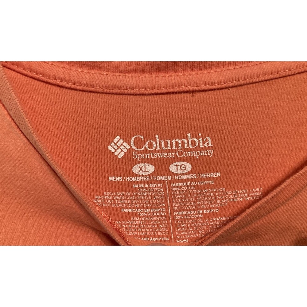 Columbia PFG Short Sleeve Graphic T Shirt Orange Size XL  Preowned Nice - Picture 2 of 11